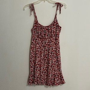 Juniors' Lily Rose Tied Shoulder Skater Dress